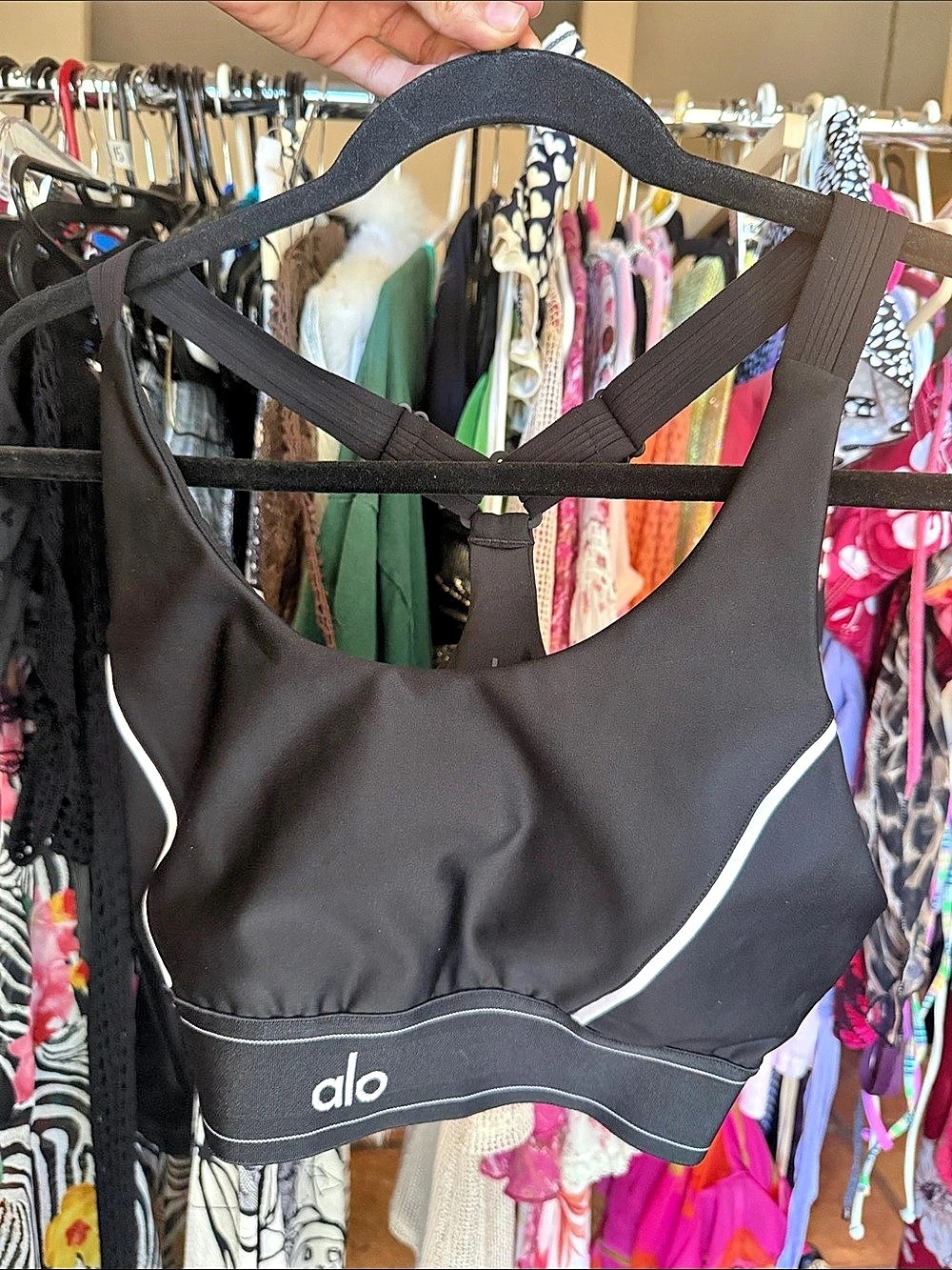 alo Women's Sports Bra in Black Size Large Like New